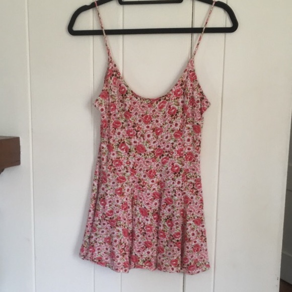 Floral adorable Free People tank spaghetti strap - Picture 2 of 2